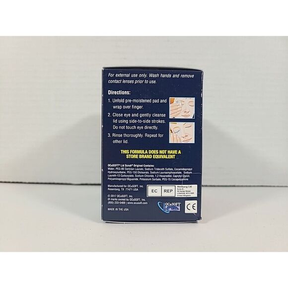 2 Boxs OCuSOFT Lid Scrub Original Moistened Pads for Irritated Eyelids Exp 10/25 - Picture 4 of 5
